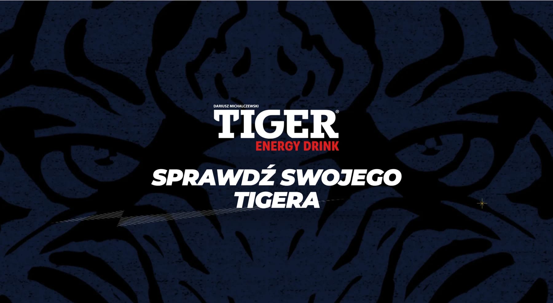 Strona Tiger Energy Drink z hasłem Sprawdź swojego Tigera